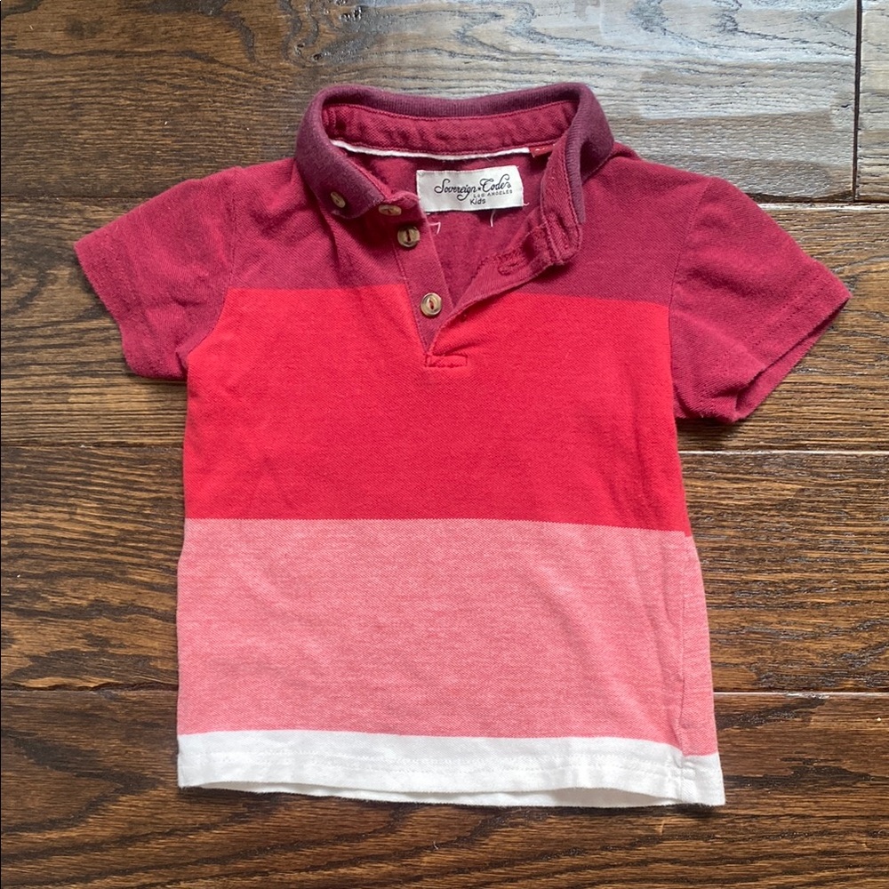 Sovereign Code Red and Pink Polo Shirt Casual Cotton Blend